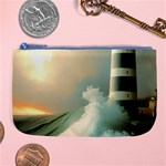 Sea Ocean Waves Lighthouse Nature Large Coin Purse Front