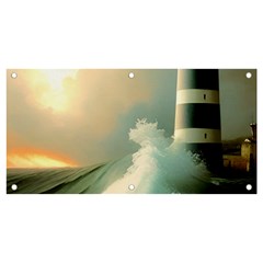 Sea Ocean Waves Lighthouse Nature Banner And Sign 4  X 2  by uniart180623