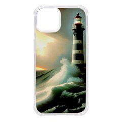 Sea Ocean Waves Lighthouse Nature Iphone 14 Tpu Uv Print Case