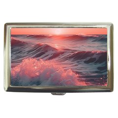 Ocean Waves Sunset Cigarette Money Case by uniart180623