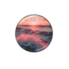 Ocean Waves Sunset Hat Clip Ball Marker by uniart180623