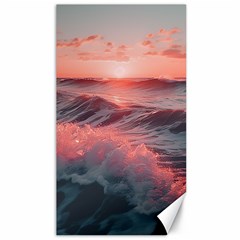 Ocean Waves Sunset Canvas 40  X 72  by uniart180623