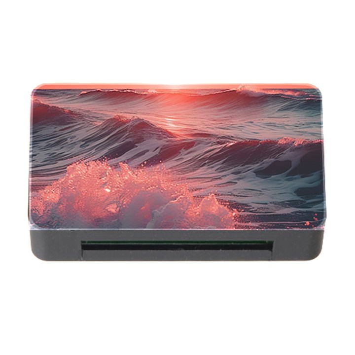 Ocean Waves Sunset Memory Card Reader with CF