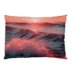 Ocean Waves Sunset Pillow Case (two Sides) by uniart180623