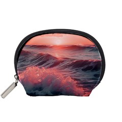 Ocean Waves Sunset Accessory Pouch (small) by uniart180623