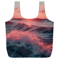 Ocean Waves Sunset Full Print Recycle Bag (xxl) by uniart180623