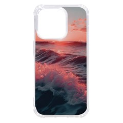 Ocean Waves Sunset Iphone 14 Pro Tpu Uv Print Case by uniart180623