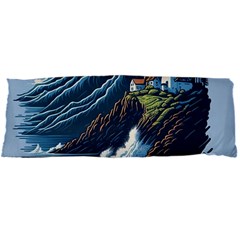 Lighthouse Sea Waves Body Pillow Case Dakimakura (two Sides) by uniart180623