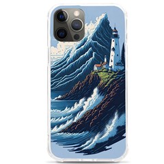 Lighthouse Sea Waves Iphone 12 Pro Max Tpu Uv Print Case by uniart180623