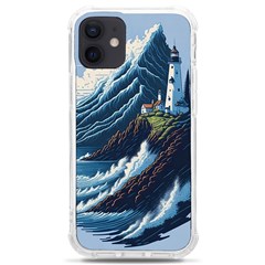 Lighthouse Sea Waves Iphone 12 Mini Tpu Uv Print Case	 by uniart180623