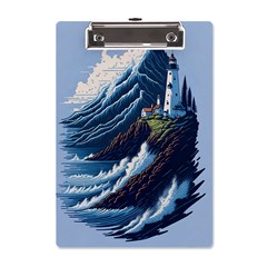 Lighthouse Sea Waves A5 Acrylic Clipboard by uniart180623