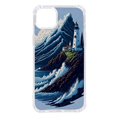 Lighthouse Sea Waves Iphone 14 Plus Tpu Uv Print Case by uniart180623