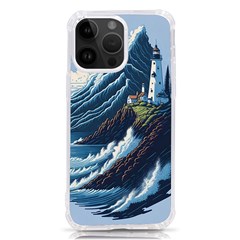 Lighthouse Sea Waves Iphone 14 Pro Max Tpu Uv Print Case