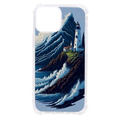 Lighthouse Sea Waves Iphone 13 Mini Tpu Uv Print Case