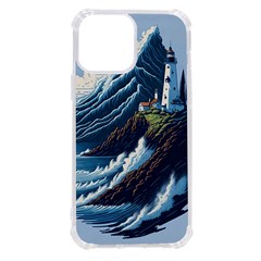 Lighthouse Sea Waves Iphone 13 Pro Max Tpu Uv Print Case