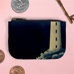 Lighthouse Lunar Eclipse Blood Moon Mini Coin Purse by uniart180623