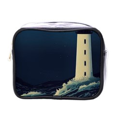 Lighthouse Lunar Eclipse Blood Moon Mini Toiletries Bag (one Side) by uniart180623