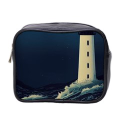 Lighthouse Lunar Eclipse Blood Moon Mini Toiletries Bag (two Sides) by uniart180623