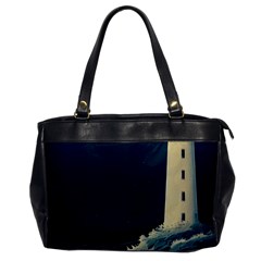 Lighthouse Lunar Eclipse Blood Moon Oversize Office Handbag