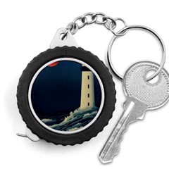 Lighthouse Lunar Eclipse Blood Moon Measuring Tape by uniart180623