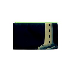 Lighthouse Lunar Eclipse Blood Moon Cosmetic Bag (xs) by uniart180623