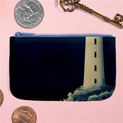 Lighthouse Lunar Eclipse Blood Moon Large Coin Purse by uniart180623