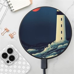 Lighthouse Lunar Eclipse Blood Moon Wireless Fast Charger(black) by uniart180623