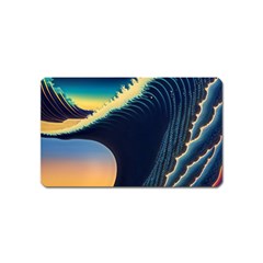 Japanese Japan Waves Sea Ocean Magnet (name Card) by uniart180623