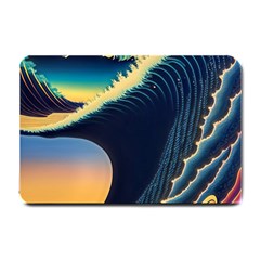 Japanese Japan Waves Sea Ocean Small Doormat by uniart180623