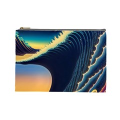 Japanese Japan Waves Sea Ocean Cosmetic Bag (large)