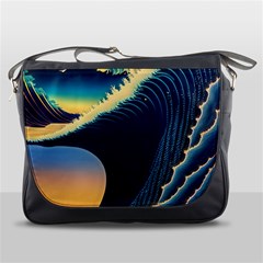 Japanese Japan Waves Sea Ocean Messenger Bag by uniart180623