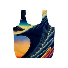 Japanese Japan Waves Sea Ocean Full Print Recycle Bag (s) by uniart180623