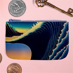 Japanese Japan Waves Sea Ocean Large Coin Purse by uniart180623