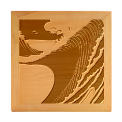 Japanese Japan Waves Sea Ocean Wood Photo Frame Cube by uniart180623