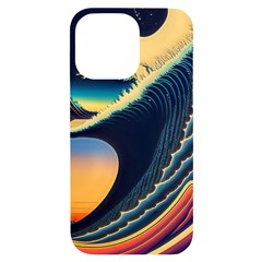 Japanese Japan Waves Sea Ocean Iphone 14 Pro Max Black Uv Print Case by uniart180623