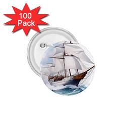 Ship Sail Sea Waves 1 75  Buttons (100 Pack)  by uniart180623