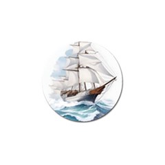 Ship Sail Sea Waves Golf Ball Marker (10 Pack) by uniart180623