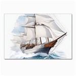 Ship Sail Sea Waves Postcard 4 x 6  (Pkg of 10) Front