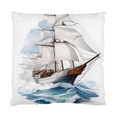 Ship Sail Sea Waves Standard Cushion Case (one Side) by uniart180623