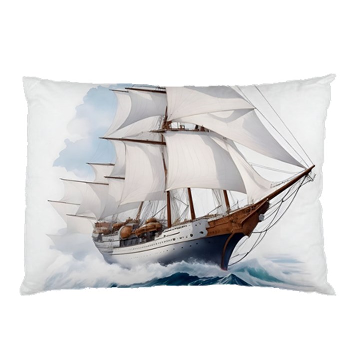 Ship Sail Sea Waves Pillow Case