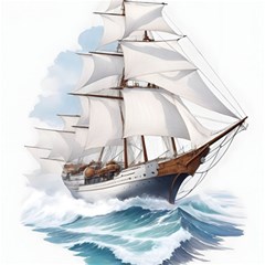 Ship Sail Sea Waves Play Mat (square) by uniart180623