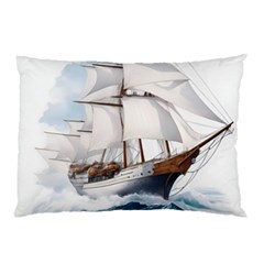 Ship Sail Sea Waves Pillow Case (two Sides) by uniart180623