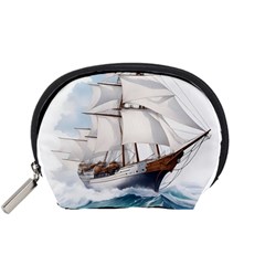 Ship Sail Sea Waves Accessory Pouch (small) by uniart180623