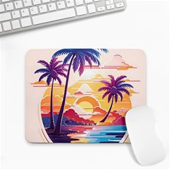 Nature Tropical Palm Trees Sunset Small Mousepad by uniart180623