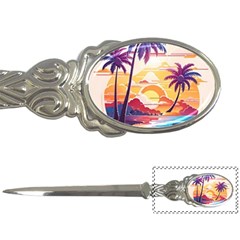 Nature Tropical Palm Trees Sunset Letter Opener by uniart180623