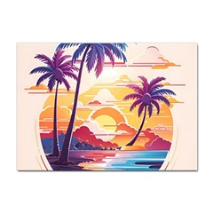 Nature Tropical Palm Trees Sunset Sticker A4 (100 Pack) by uniart180623