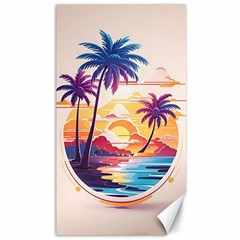 Nature Tropical Palm Trees Sunset Canvas 40  X 72  by uniart180623