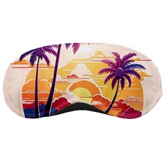 Nature Tropical Palm Trees Sunset Sleep Mask by uniart180623