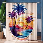 Nature Tropical Palm Trees Sunset Shower Curtain 60  x 72  (Medium)  60 x72  Curtain