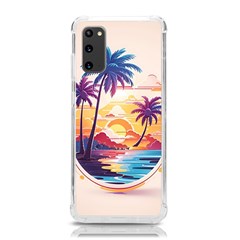 Nature Tropical Palm Trees Sunset Samsung Galaxy S20 6 2 Inch Tpu Uv Case by uniart180623